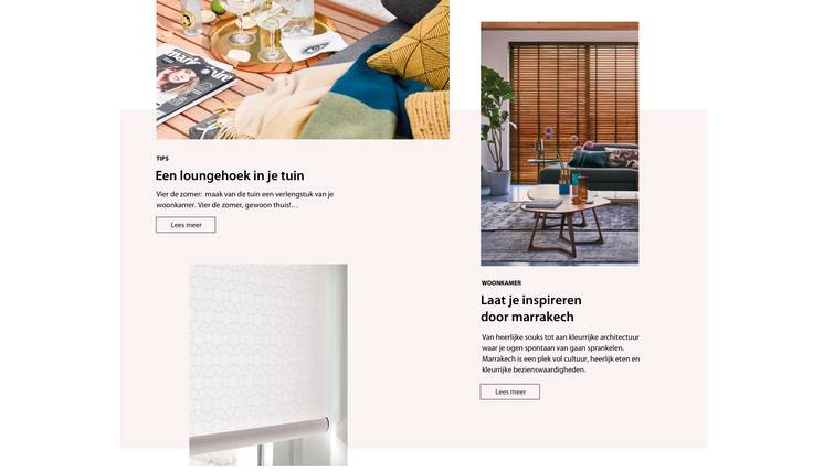 Blog overviewpage Luxaflex, design by Fabrique