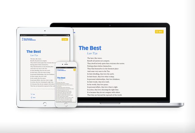Blue Mountain Center of Meditation - responsive design