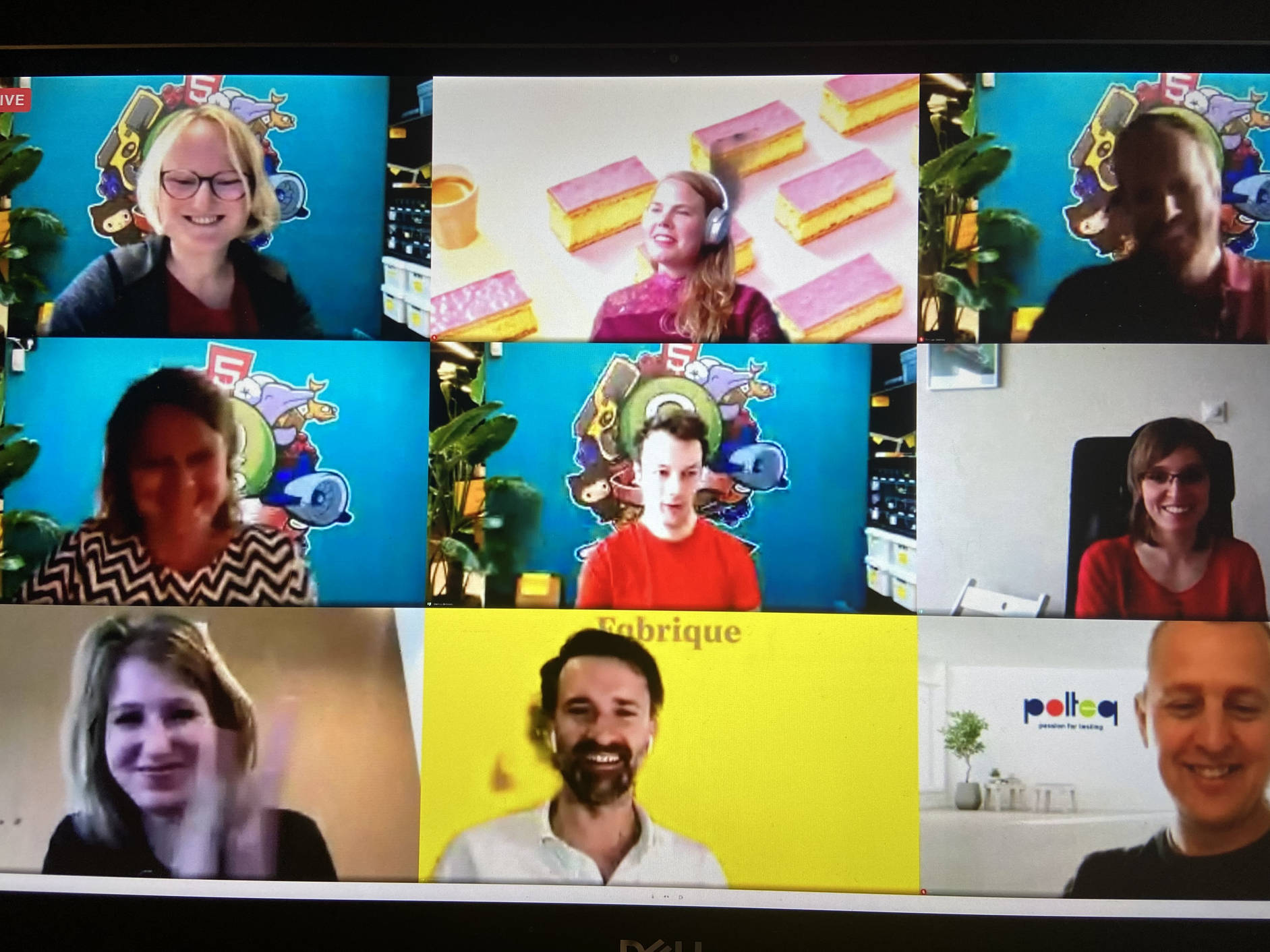 Team bij online uitreiking DIA Awards