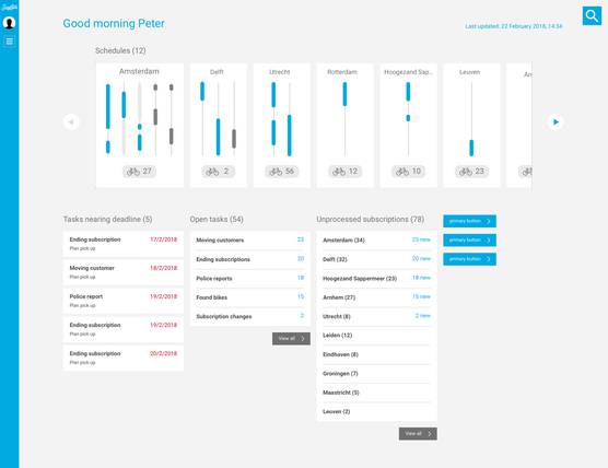 Customization tooling for Swapfiets, example planbord