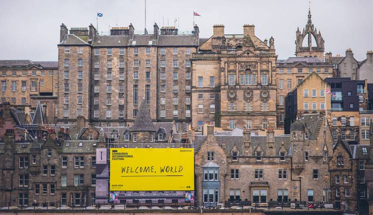 Edinburgh international festival billboard design by Fabrique