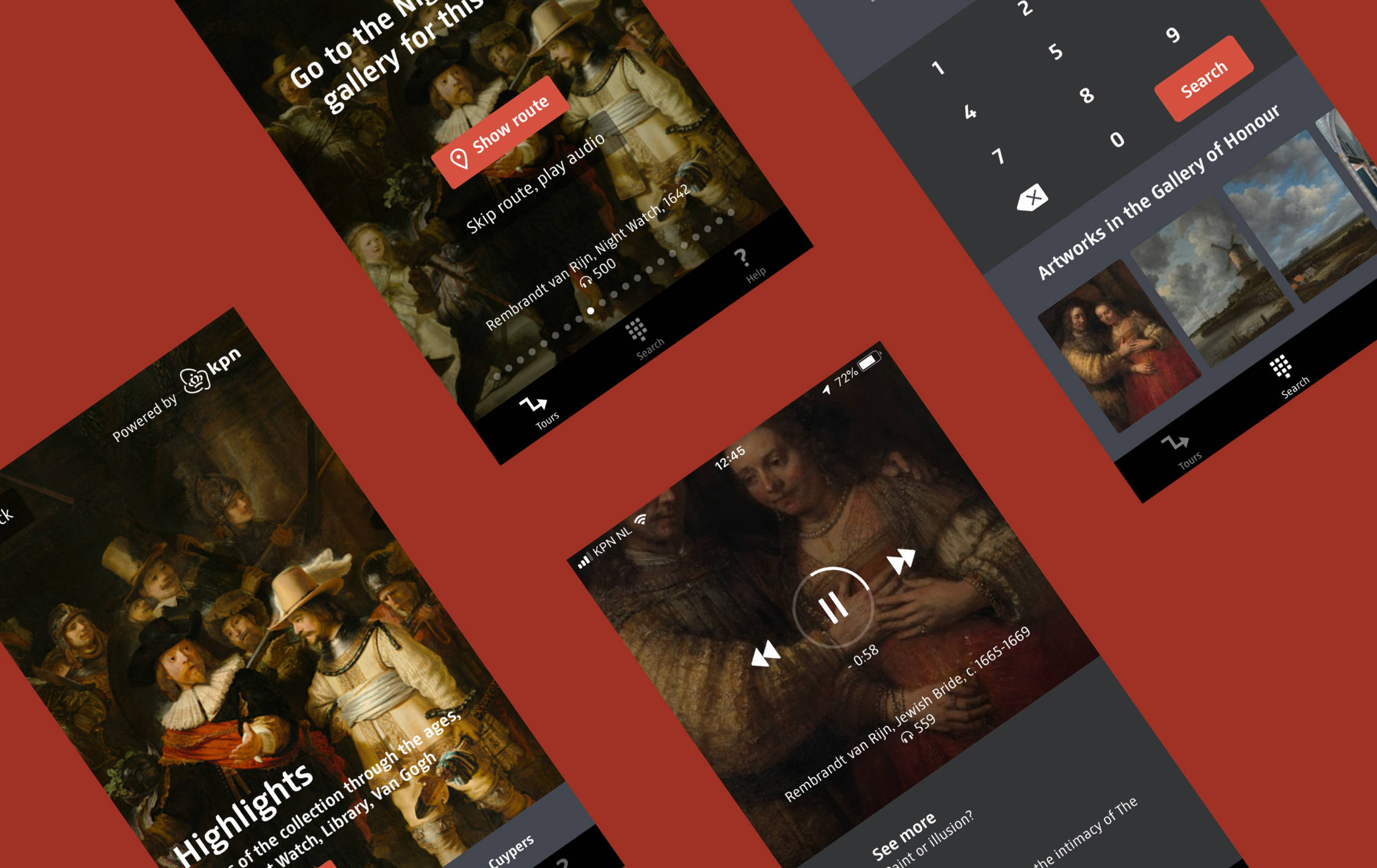 rijksmuseum app screenshots collage