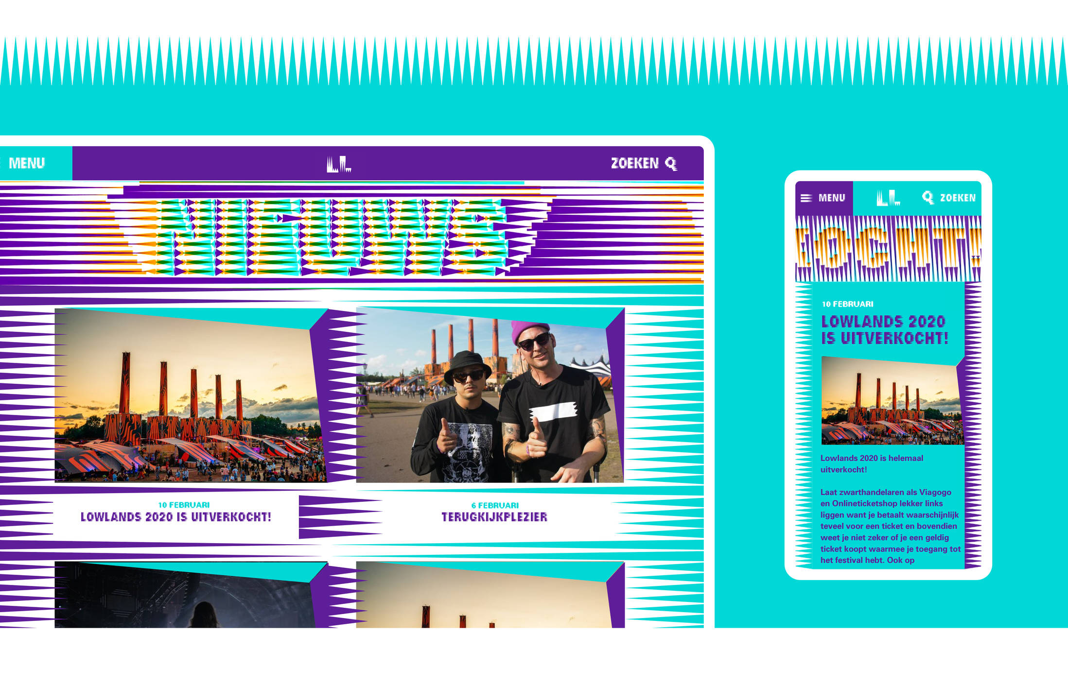 Design Lowlands website Fabrique