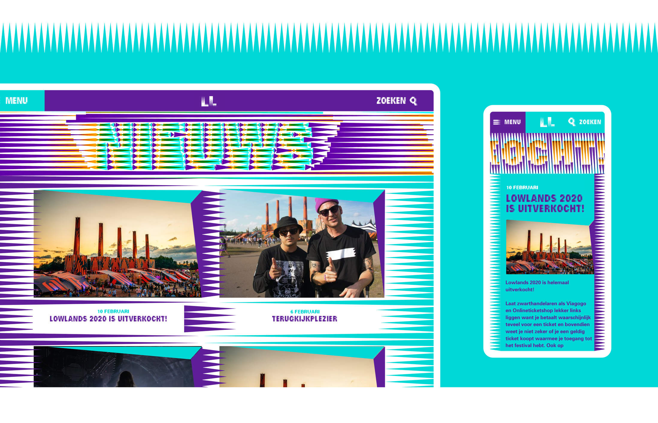 Design Lowlands website Fabrique