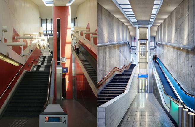 Before and after design metro Oostline Amsterdam
