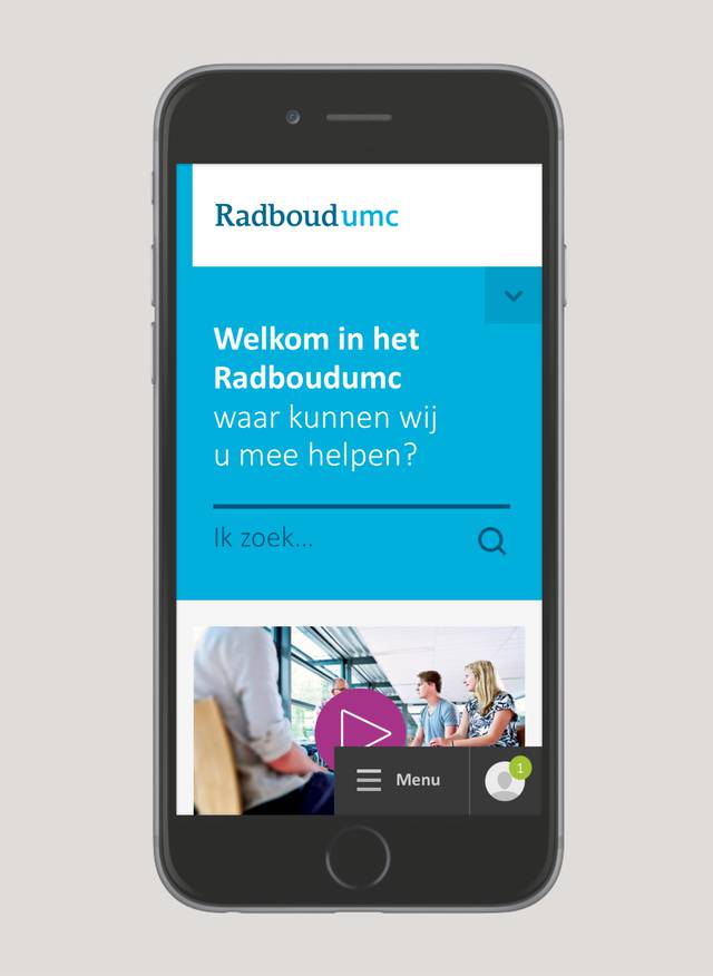 Radboudumc - mobiel - webontwikkeling Fabrique