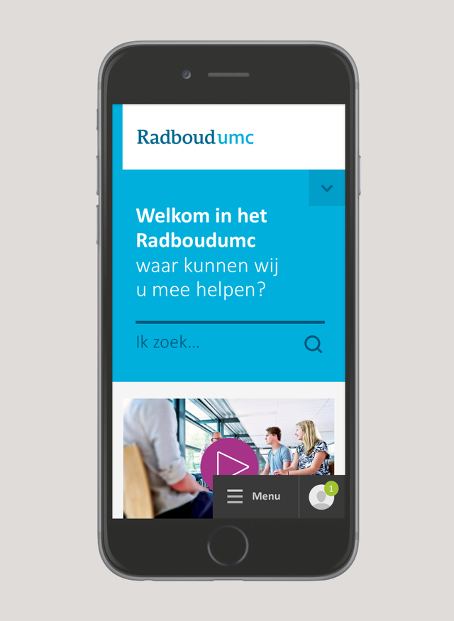 Radboudumc - mobiel - webontwikkeling Fabrique
